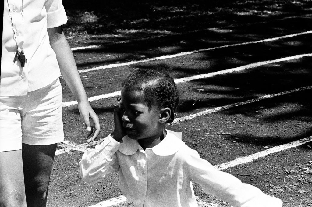 Kids participating in track events as part of 