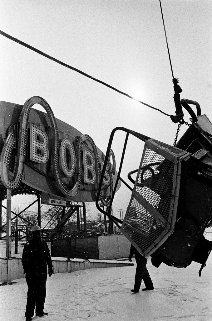 Roller coaster at Riverview Park being dismantled - Chicago Sun-Times