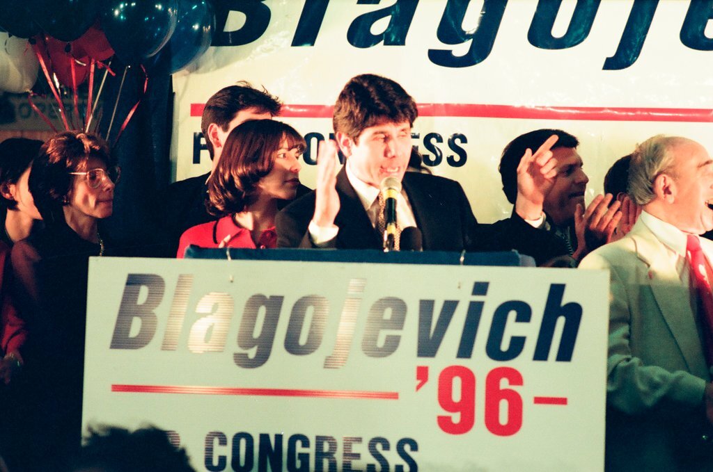 Rod Blagojevich at election night headquarters - Chicago Sun-Times