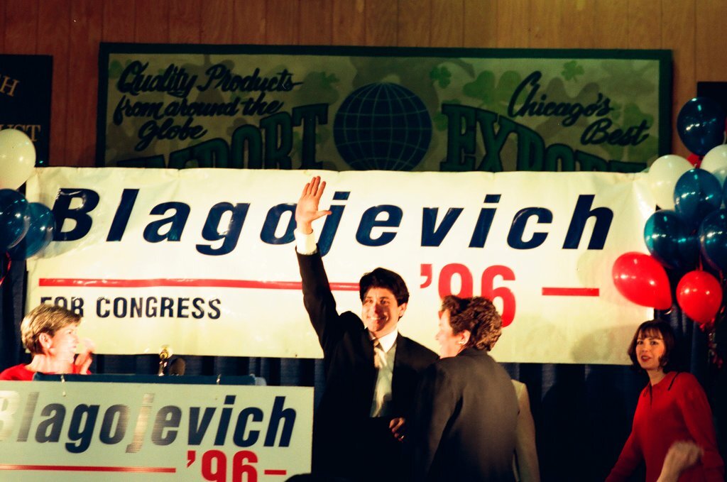 Rod Blagojevich at election night headquarters - Chicago Sun-Times