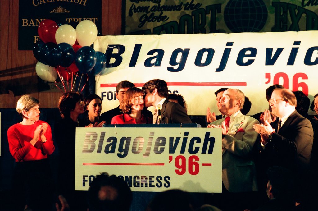 Rod Blagojevich at election night headquarters - Chicago Sun-Times