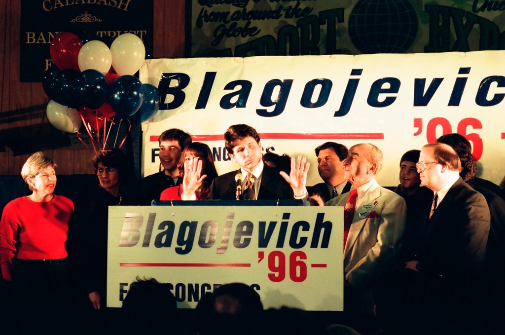 Rod Blagojevich at election night headquarters - Chicago Sun-Times