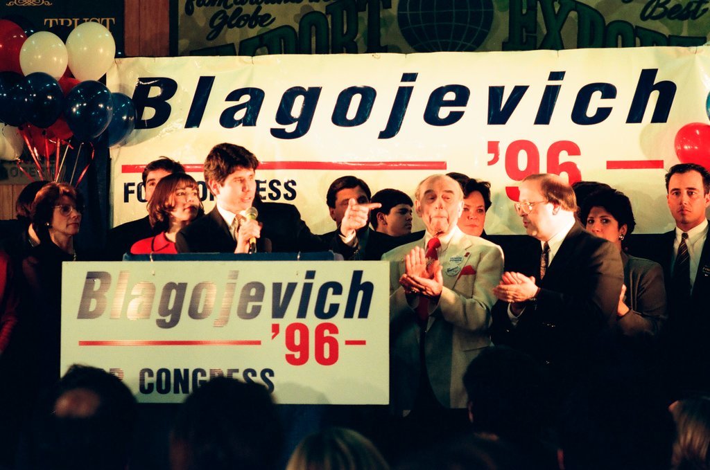 Rod Blagojevich at election night headquarters - Chicago Sun-Times