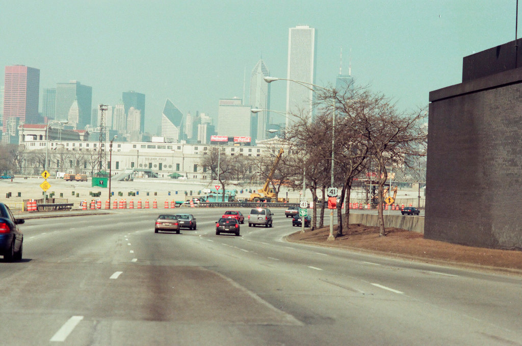Lake Shore Drive construction - John H. White for Chicago Sun-Times