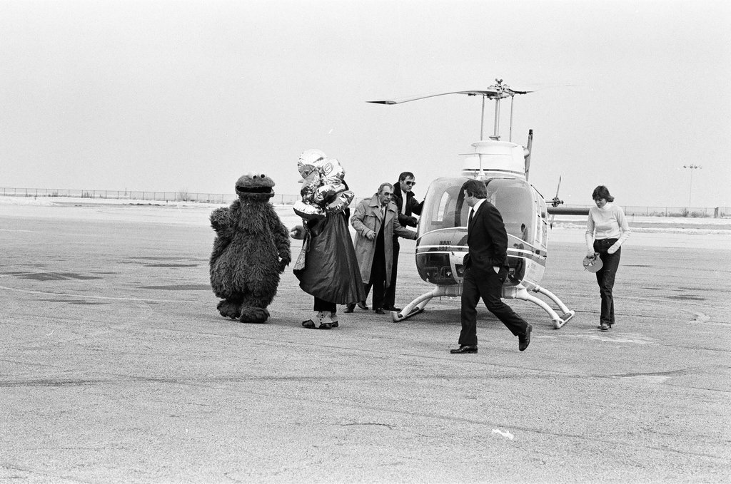 Sesame Street characters at Meigs Field - Chicago Sun-Times