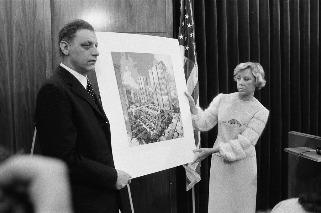 Jane Byrne announces North Loop plans - Chicago Sun-Times