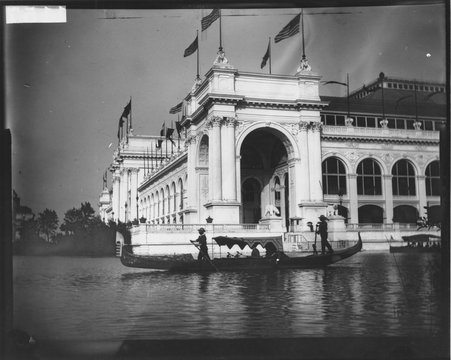 Gondola in the lagoon at the World's Columbian Exposition - Glessner