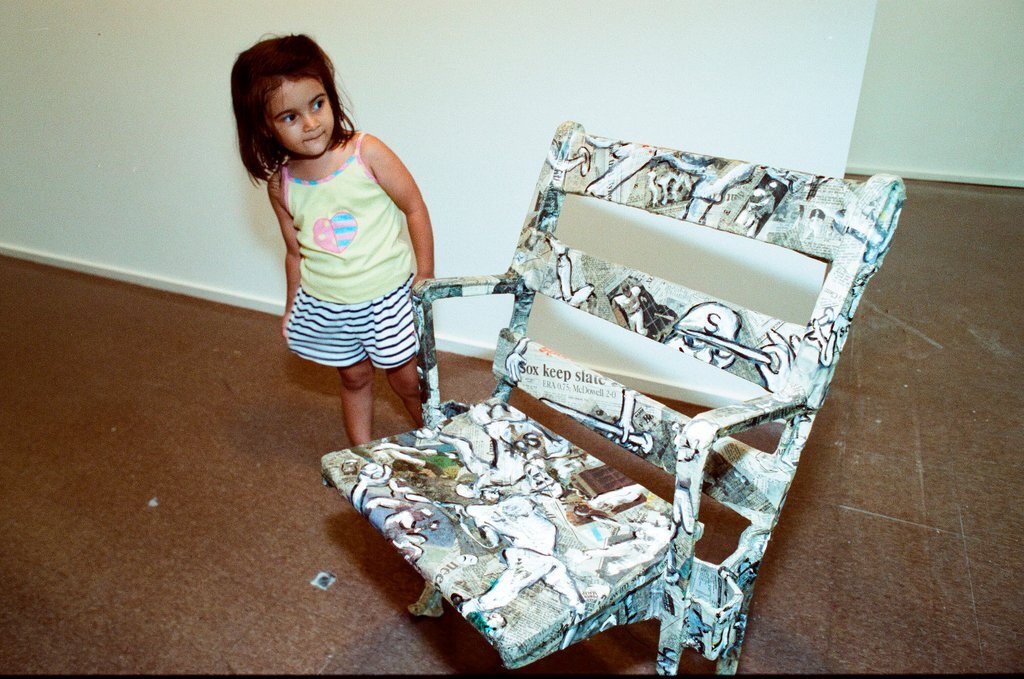 Comiskey Park chair art - Chicago Sun-Times
