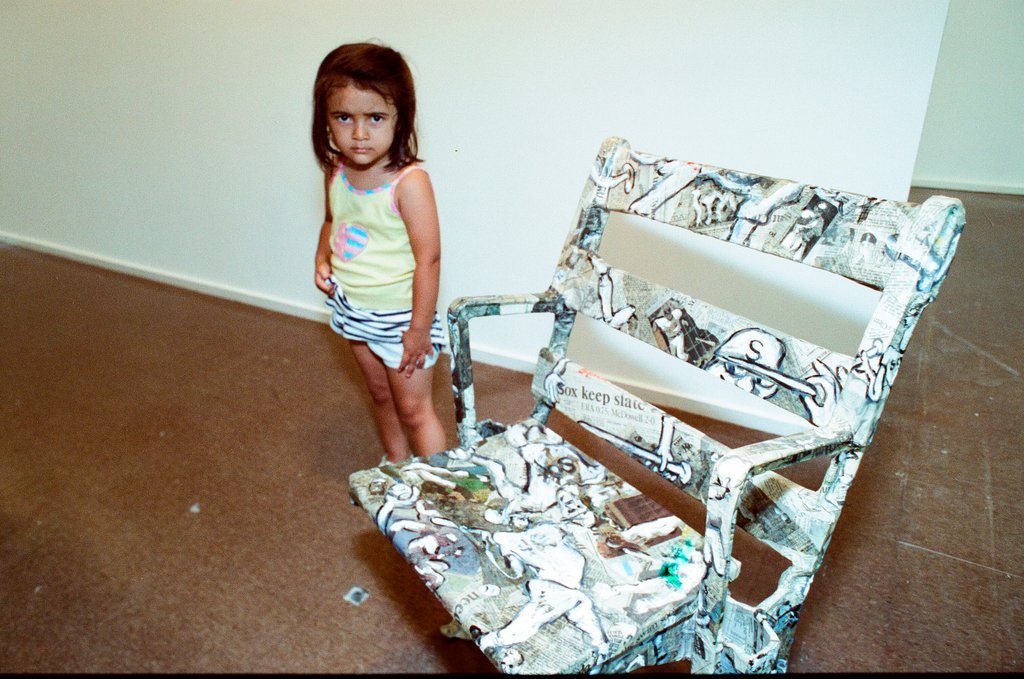 Comiskey Park chair art - Chicago Sun-Times