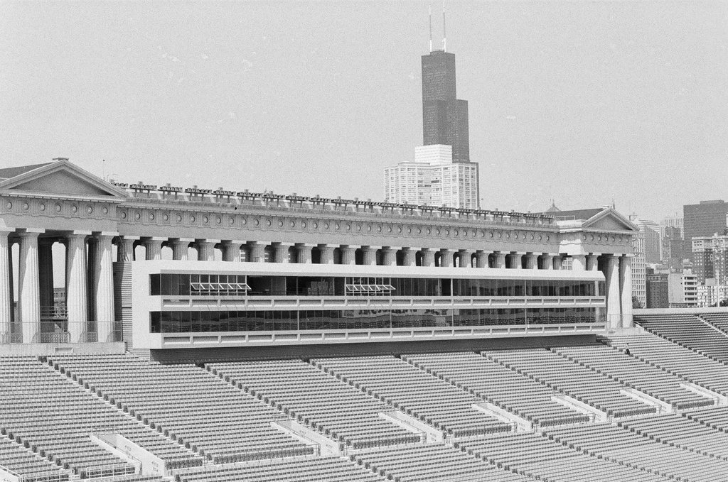 Soldier Field press skybox - Dom Najolia for Chicago Sun-Times