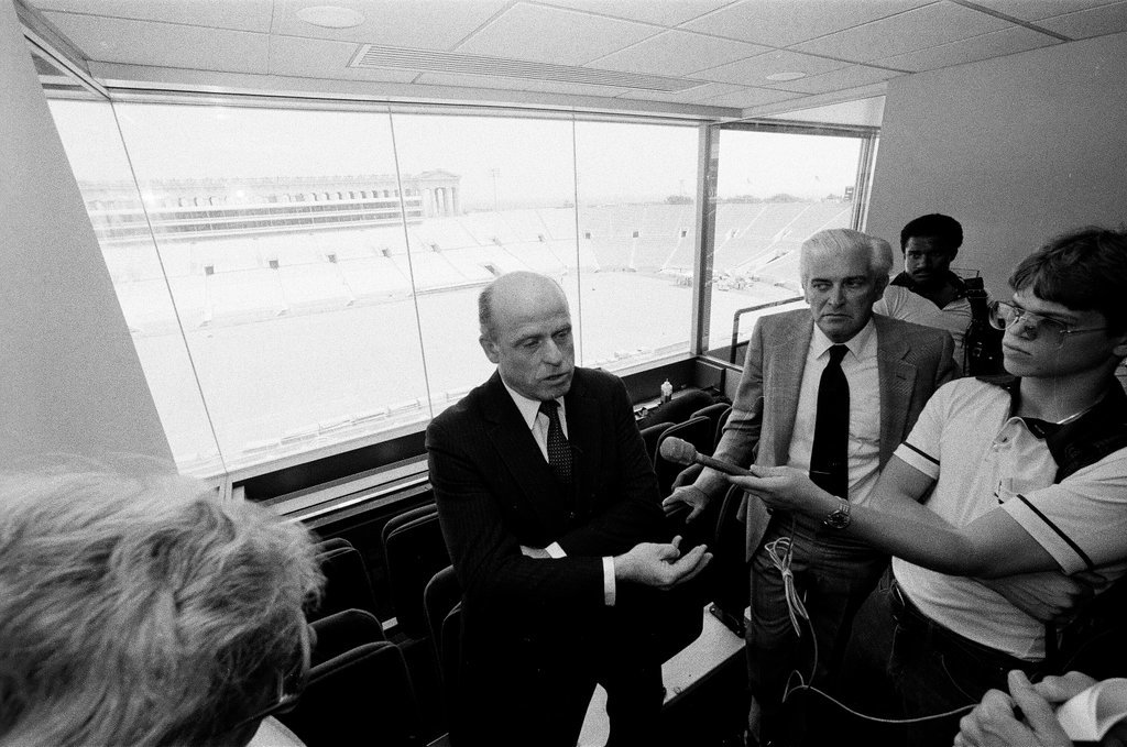 Soldier Field press skybox - Dom Najolia for Chicago Sun-Times