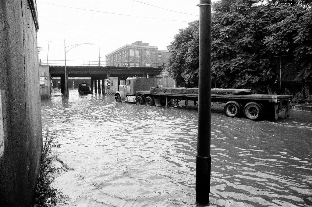 Flooded streets in New City - Chicago Sun-Times
