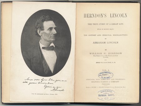 Title page of Herndon's Lincoln - Herndon, William Henry, 1818-1891