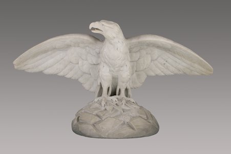 Marble eagle sculpture - Ream, Lavinia Ellen, 1847-1914 (attributed to)