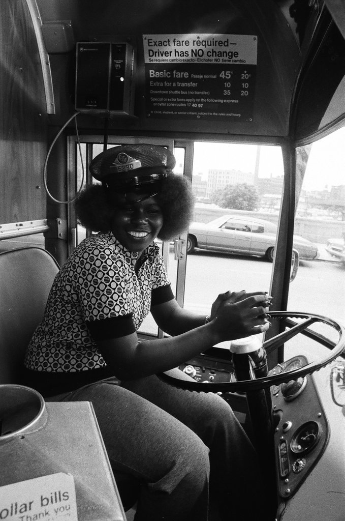 First female CTA driver Mary Wallace - M. Leon Lopez for Chicago Sun-Times