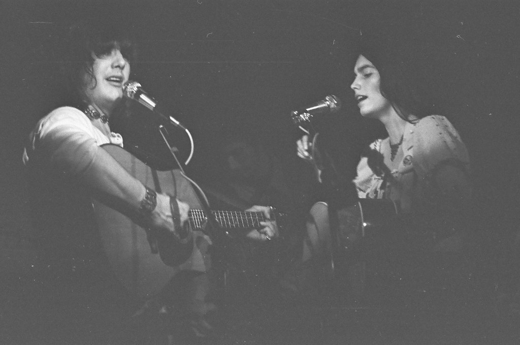 Gram Parsons and Emmylou Harris in concert - Joe Marino for Chicago Sun-Times