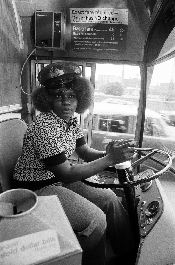 First female CTA driver Mary Wallace - M. Leon Lopez for Chicago Sun-Times