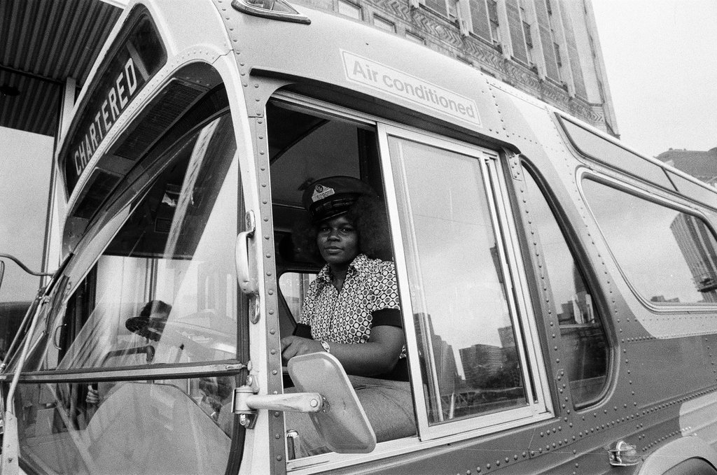 First female CTA driver Mary Wallace - M. Leon Lopez for Chicago Sun-Times