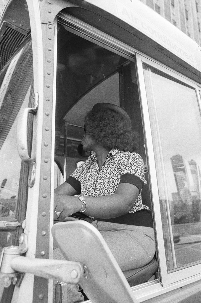 First female CTA driver Mary Wallace - M. Leon Lopez for Chicago Sun-Times