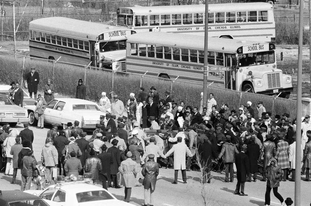Elijah Muhammad funeral at Mosque Maryam - Bob Fila for Chicago Sun-Times
