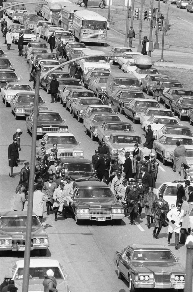 Elijah Muhammad funeral at Mosque Maryam - Bob Fila for Chicago Sun-Times
