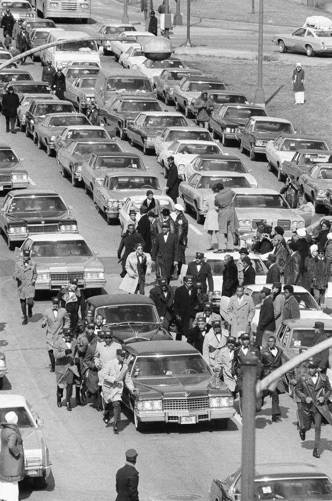 Elijah Muhammad funeral at Mosque Maryam - Bob Fila for Chicago Sun-Times