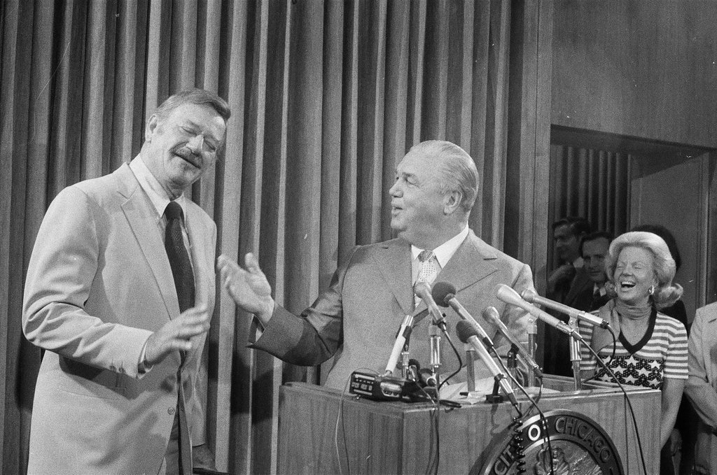 John Wayne honored by Mayor Daley - Charles Krejcsi for Chicago Sun-Times