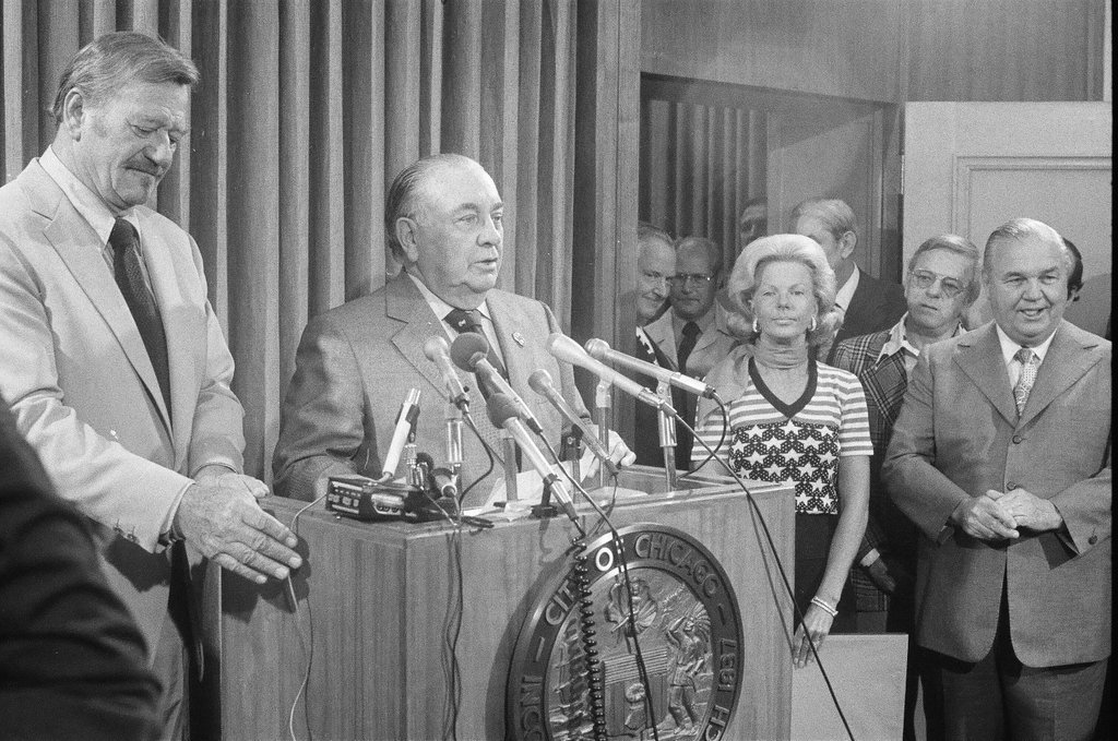 John Wayne honored by Mayor Daley - Charles Krejcsi for Chicago Sun-Times