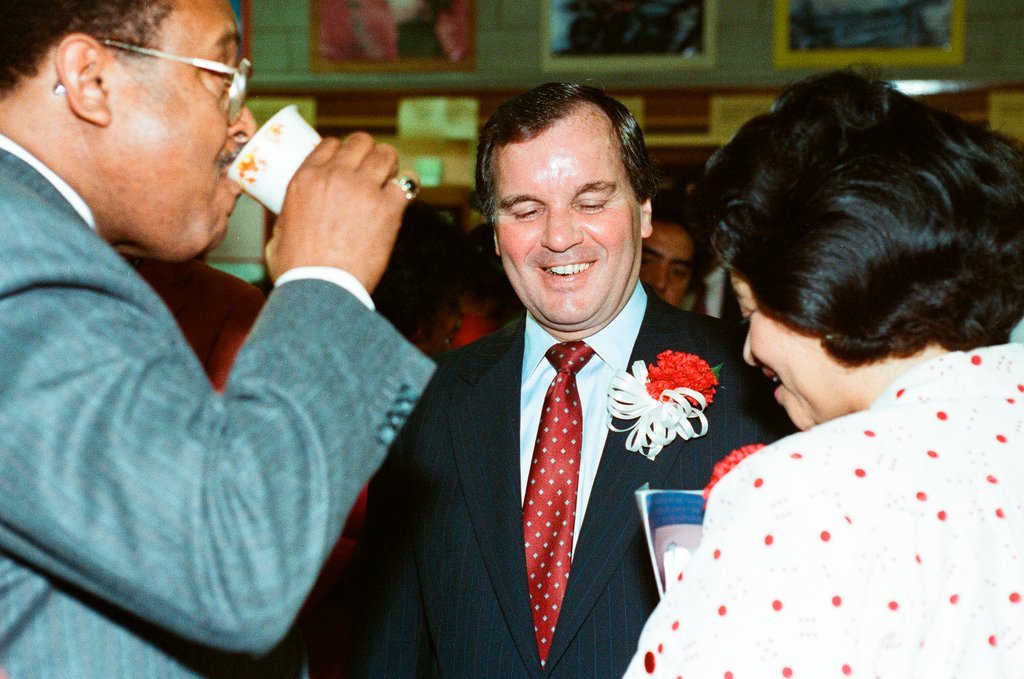 Richard Daley and others at a news conference regarding new school security measures - Chicago Sun-Times