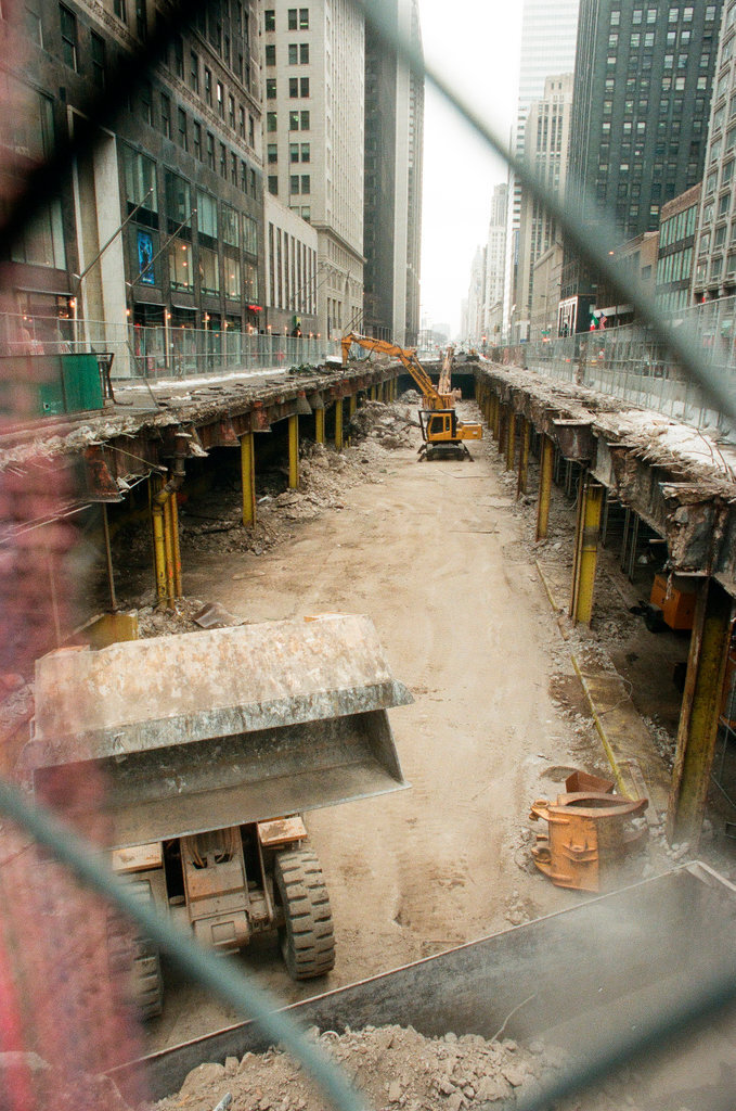 Michigan Avenue viaduct under construction - Chicago Sun-Times