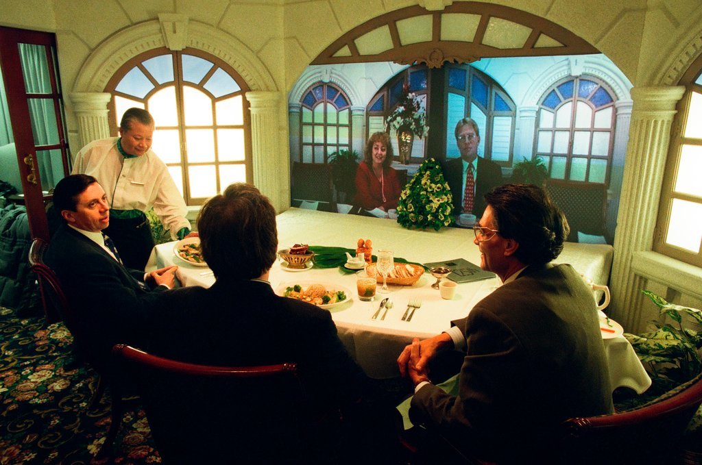 Teleconference luncheon at Palmer House Hilton - Chicago Sun-Times