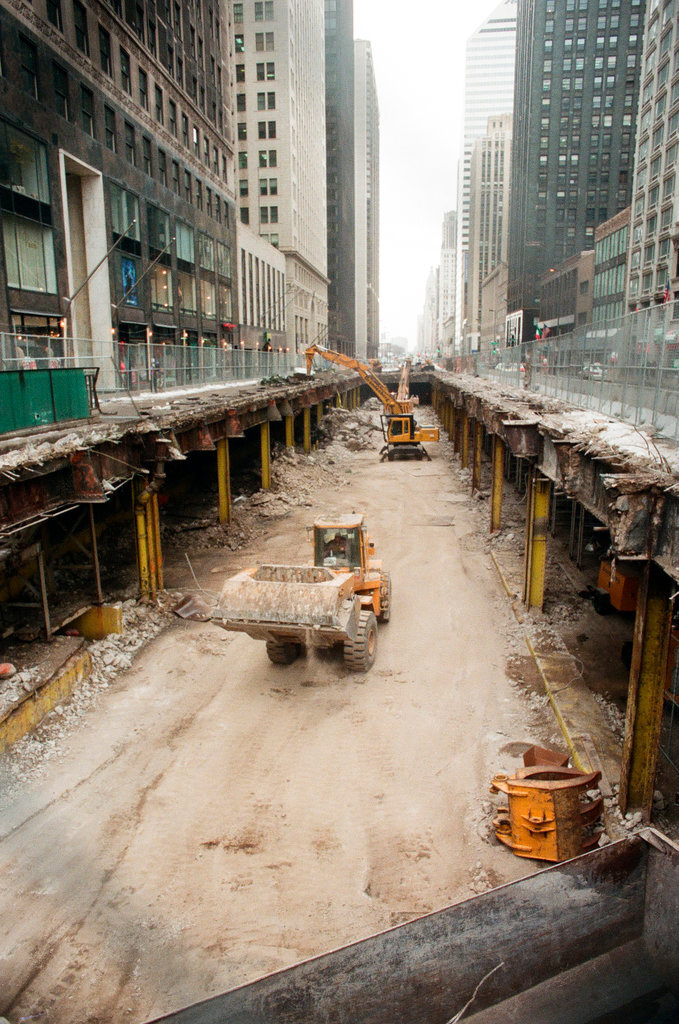 Michigan Avenue viaduct under construction - Chicago Sun-Times