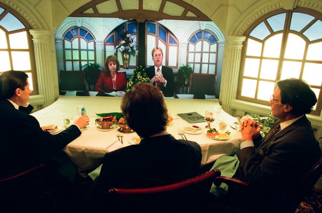 Teleconference luncheon at Palmer House Hilton - Chicago Sun-Times
