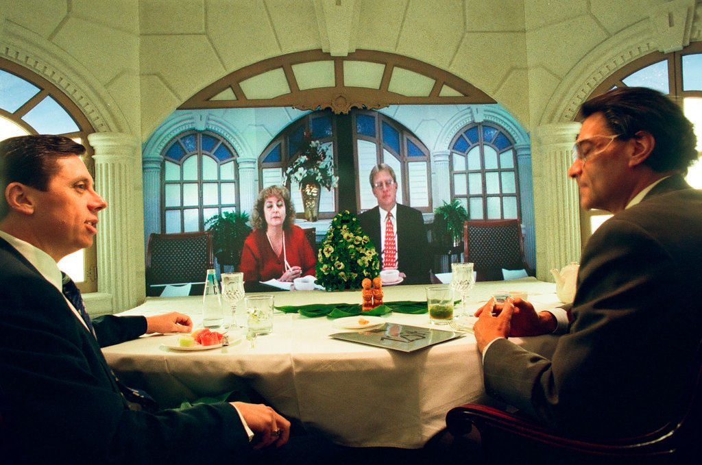 Teleconference luncheon at Palmer House Hilton - Chicago Sun-Times
