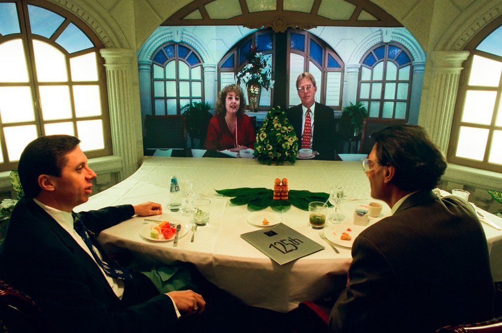Teleconference luncheon at Palmer House Hilton - Chicago Sun-Times