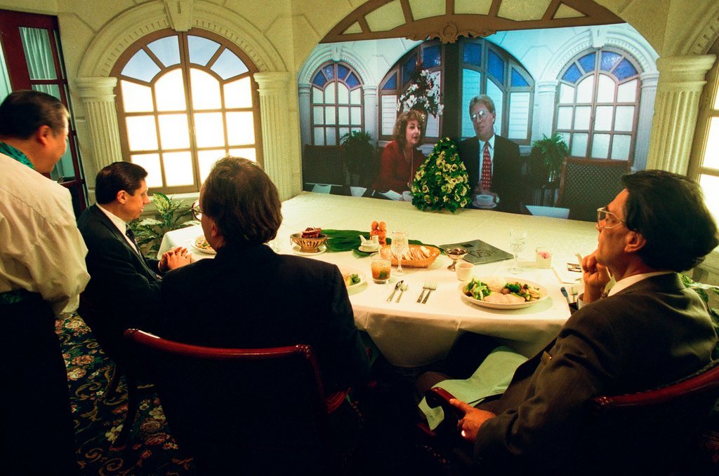 Teleconference luncheon at Palmer House Hilton - Chicago Sun-Times