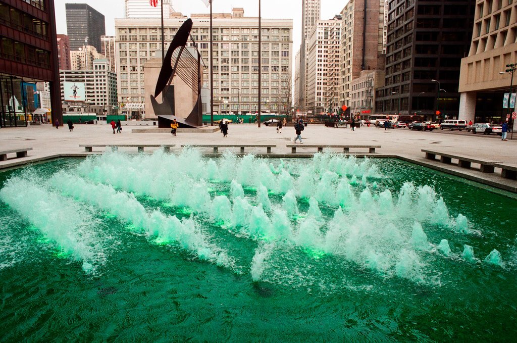 Green fountains for St. Patrick's Day - Chicago Sun-Times