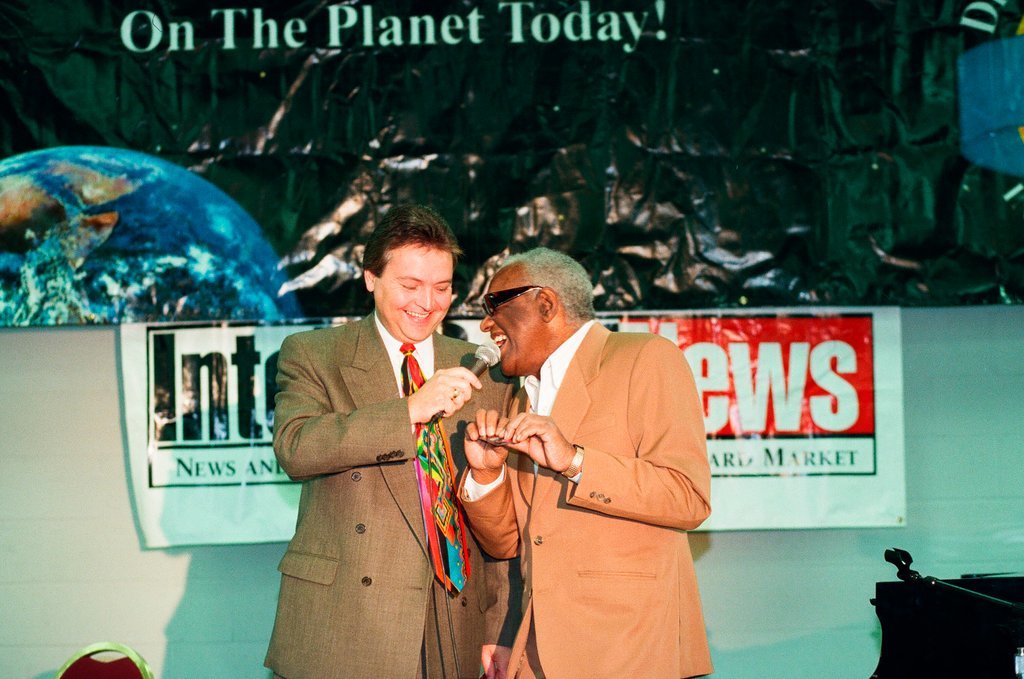 Ray Charles promoting braille phone card - Chicago Sun-Times
