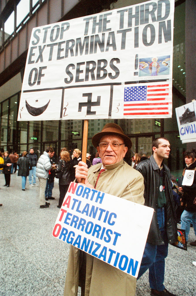 Serbians rally in Daley Plaza - Chicago Sun-Times