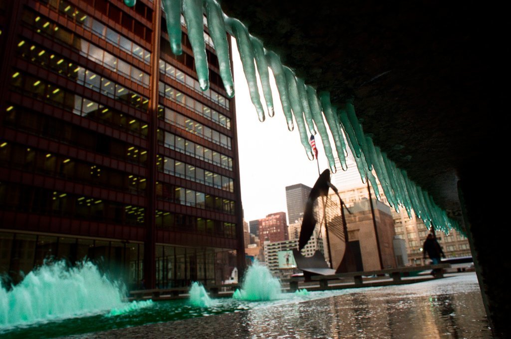 Green fountains for St. Patrick's Day - Chicago Sun-Times