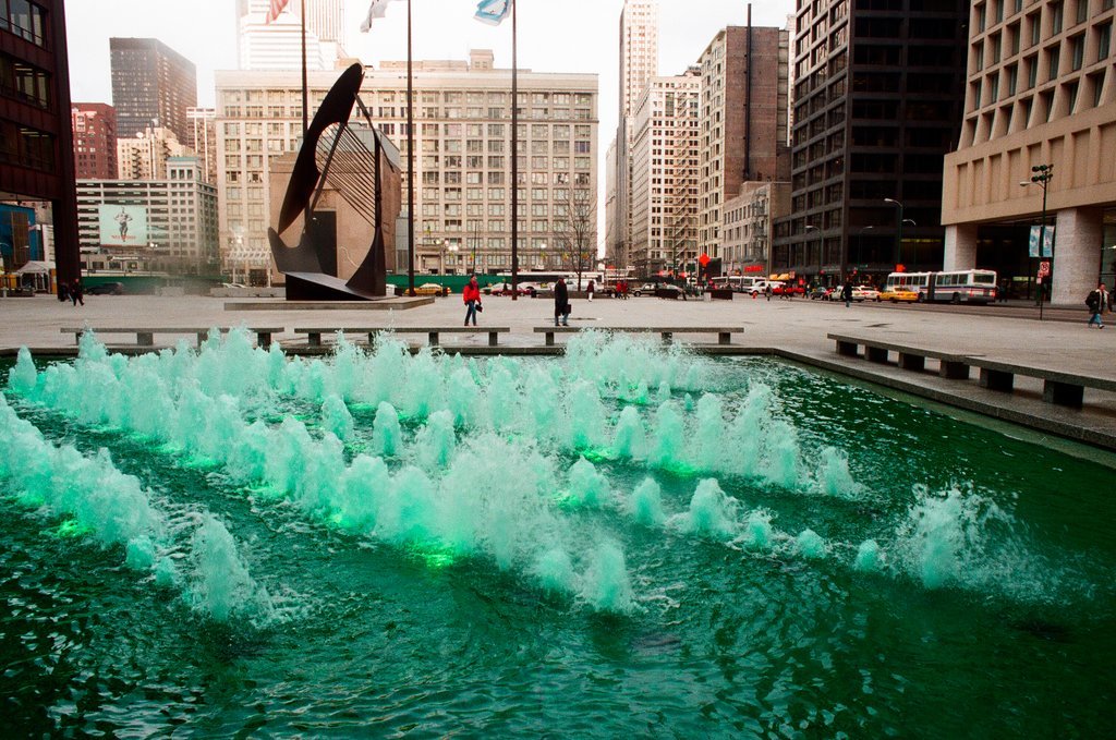 Green fountains for St. Patrick's Day - Chicago Sun-Times