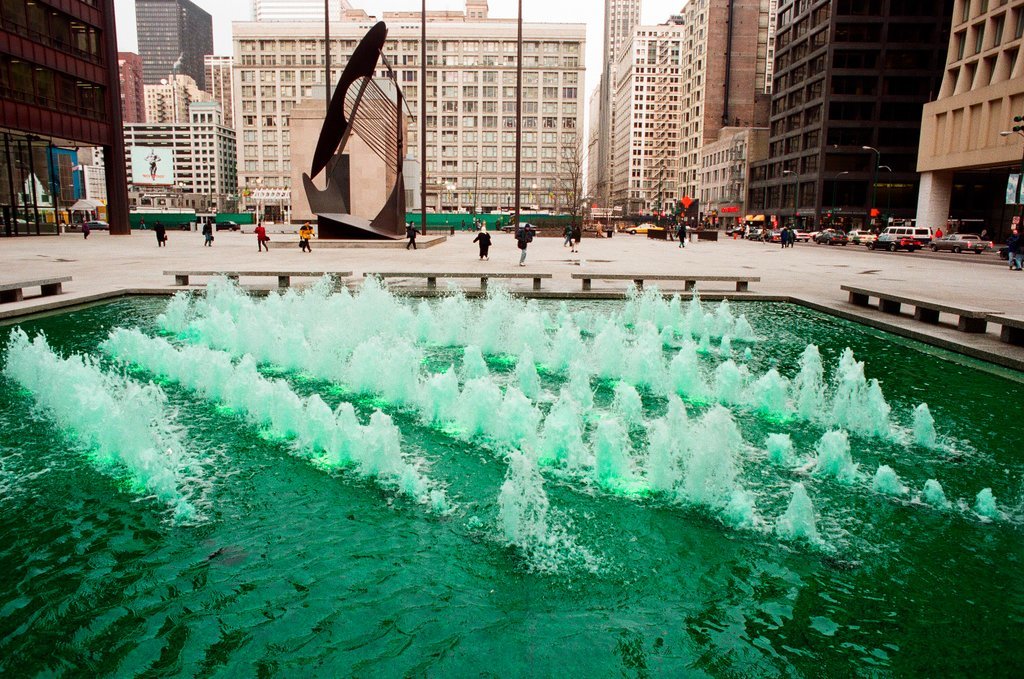 Green fountains for St. Patrick's Day - Chicago Sun-Times