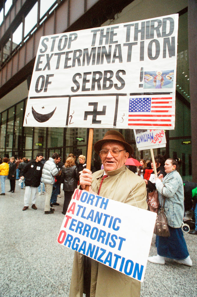 Serbians rally in Daley Plaza - Chicago Sun-Times