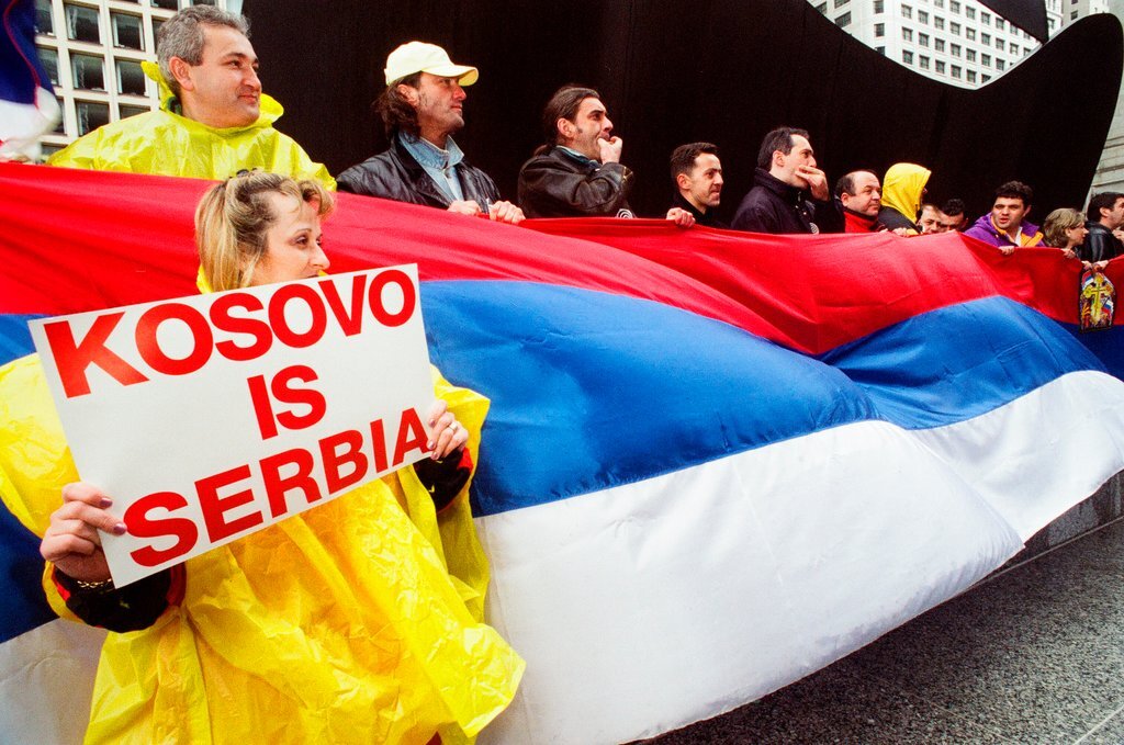 Serbians rally in Daley Plaza - Chicago Sun-Times