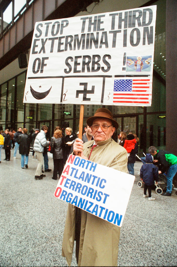 Serbians rally in Daley Plaza - Chicago Sun-Times