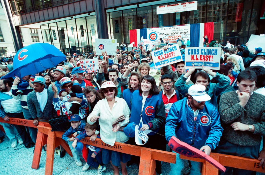 Cubs rally in the Loop - Nancy Stuenkel for Chicago Sun-Times
