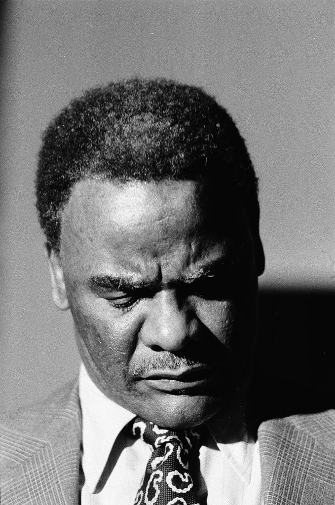 Harold Washington and others at a press conference regarding mayoral election - Chicago Sun-Times