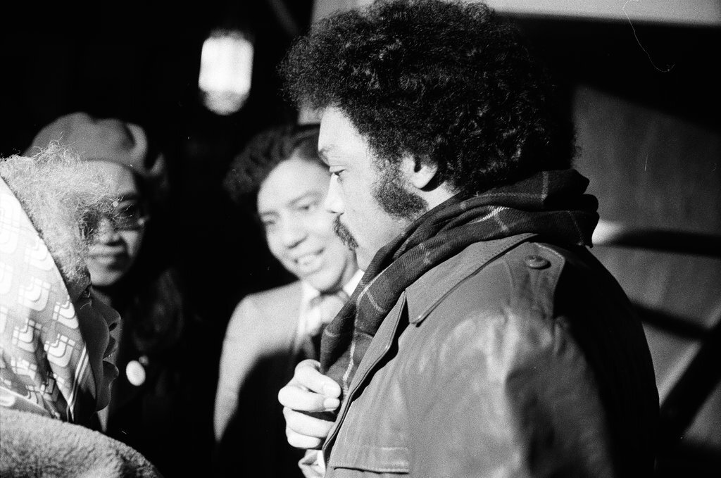 Jesse Jackson, Augustus Savage at a debate - Chicago Sun-Times
