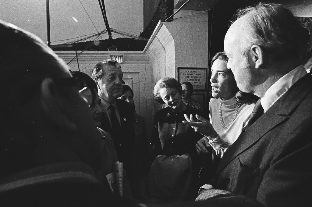 Adlai Stevenson III and others at the Sherman House Hotel on election night - Chicago Sun-Times