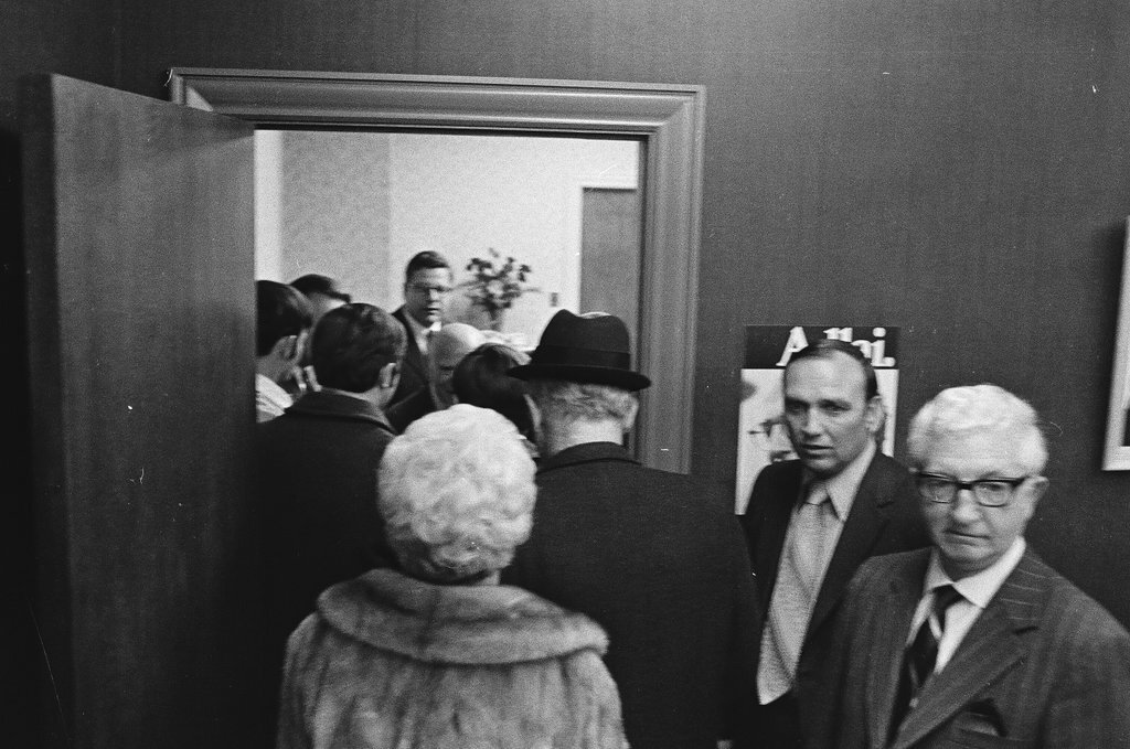 Adlai Stevenson III and others at the Sherman House Hotel on election night - Chicago Sun-Times